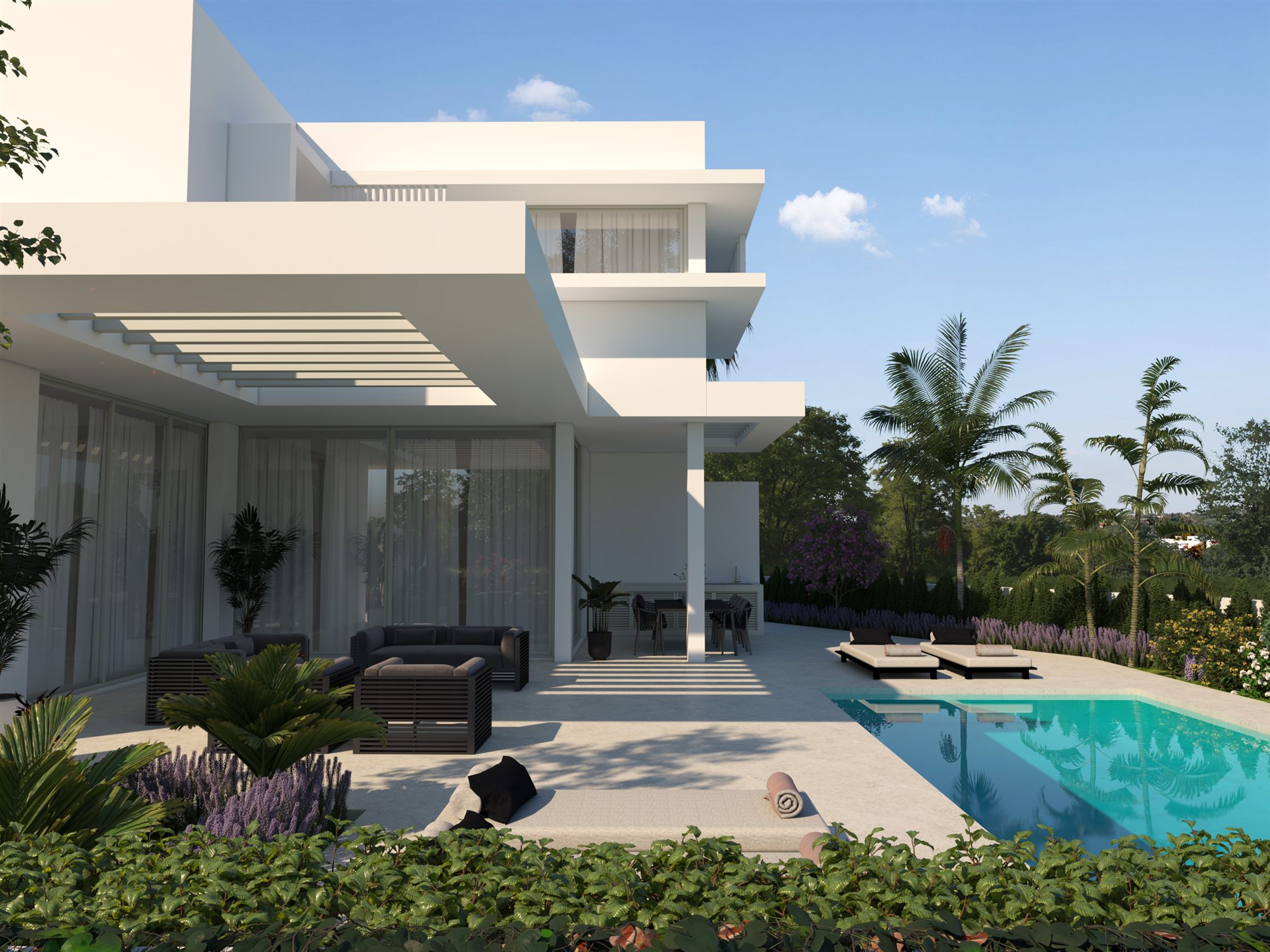 Private-pool villas near Limassol’s five-star coastline.